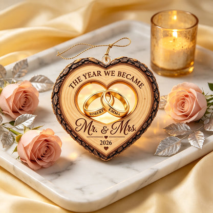 Personalized First Christmas As Mr & Mrs - Acrylic Ornament