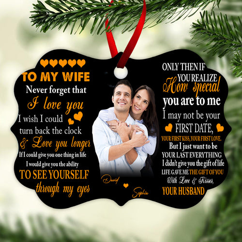 To My Wife Never Forget That I Love You - Personalized Ornament - Gift For Wife, Couple Banner_3fc15bb9-a3da-4806-a2bb-1262ba91558a.jpg