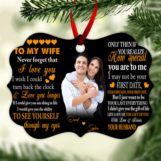 To My Wife Never Forget That I Love You - Personalized Ornament - Gift For Wife, Couple Banner_3fc15bb9-a3da-4806-a2bb-1262ba91558a.jpg