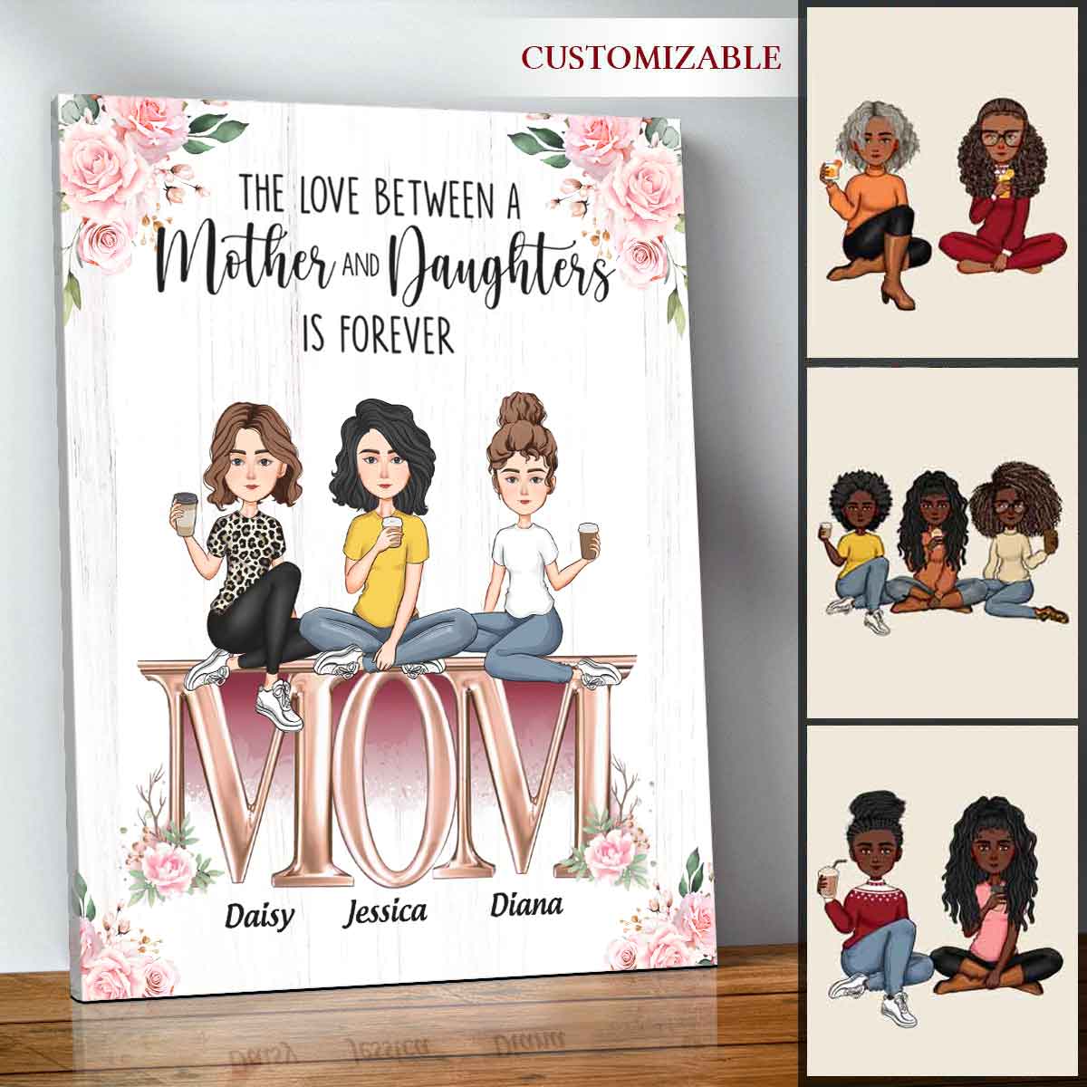 The Love Between Mother And Daughters - Personalized Canvas - Birthday Mother's Day Gift For Mom, Wife Banner_574f4eba-802a-49c5-b385-656a219e582e.jpg