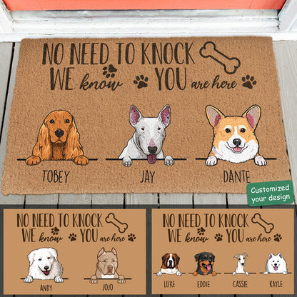 No Need To Knock We Know You Are Here Personalized Dog Doormat Banner_No_Need_To_Knock_We_Know_You_Are_Here_Personalized_Dog_Doormat.jpg