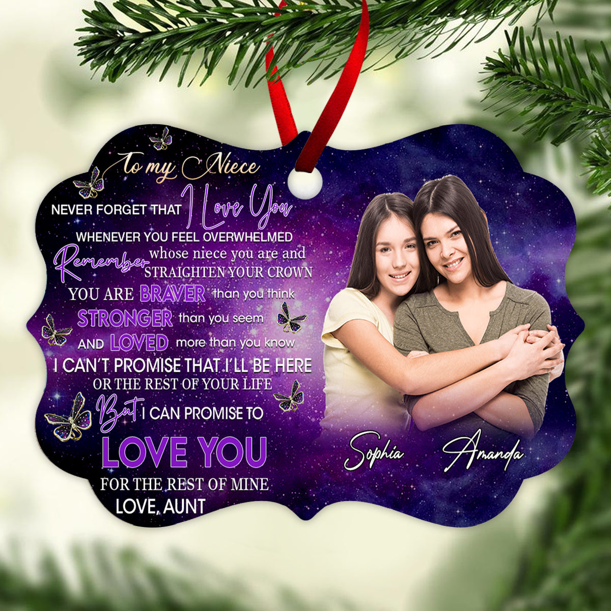 To My Niece Never Forget That I Love You - Personalized Ornament - Gift For Niece Banner_a8915da7-c113-4c24-9022-160c8716b1da.jpg