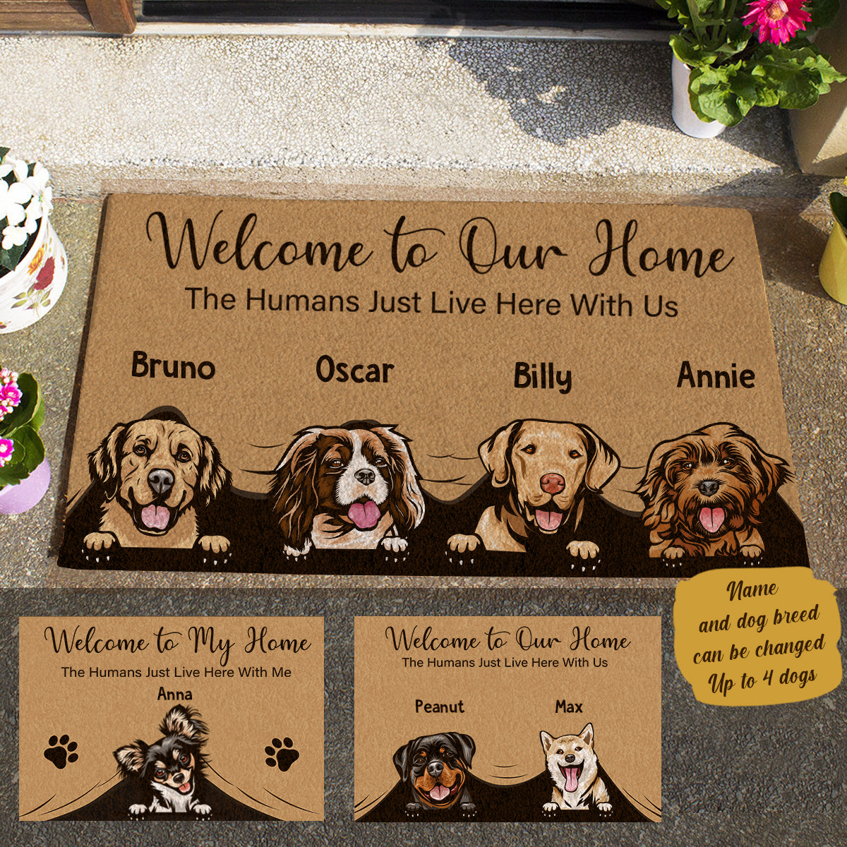 Welcome To My Home Personalized Doormat Gift For Dog Lovers Banner_doormat_funny_dog_Welcome_To_My_Home_10.5.jpg