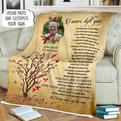 I Never Left You Cardinal Custom Photo Blanket Memorial Banner_f002f766-f05e-4346-9d02-6d11ae30342b.jpg