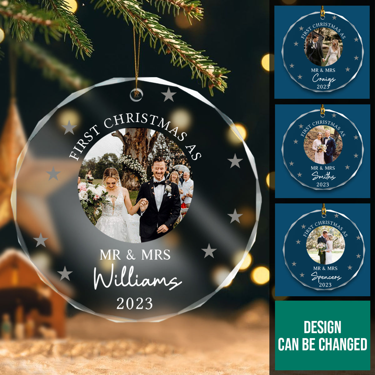 First Christmas As Mr And Mrs Upload Photo - Personalized Crystal Ornament - Christmas Gift For Couple BannerfbFirstChristmasMarriedUploadPhoto-PersonalizedCrystalOrnament-ChristmasGiftForCouple.jpg