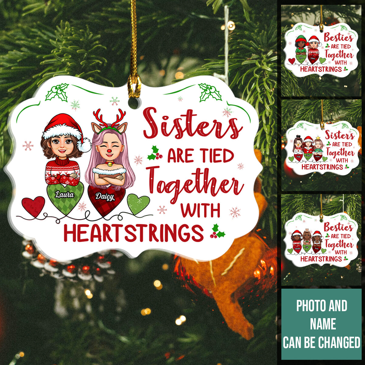 Sisters Are Tied Together With Heartstrings - Personalized Ornament - Christmas Gift For Sister, Bestie BannerfbSistersAreTiedTogetherWithHeartstrings-PersonalizedOrnament-ChristmasGiftForSister_Bestie.jpg