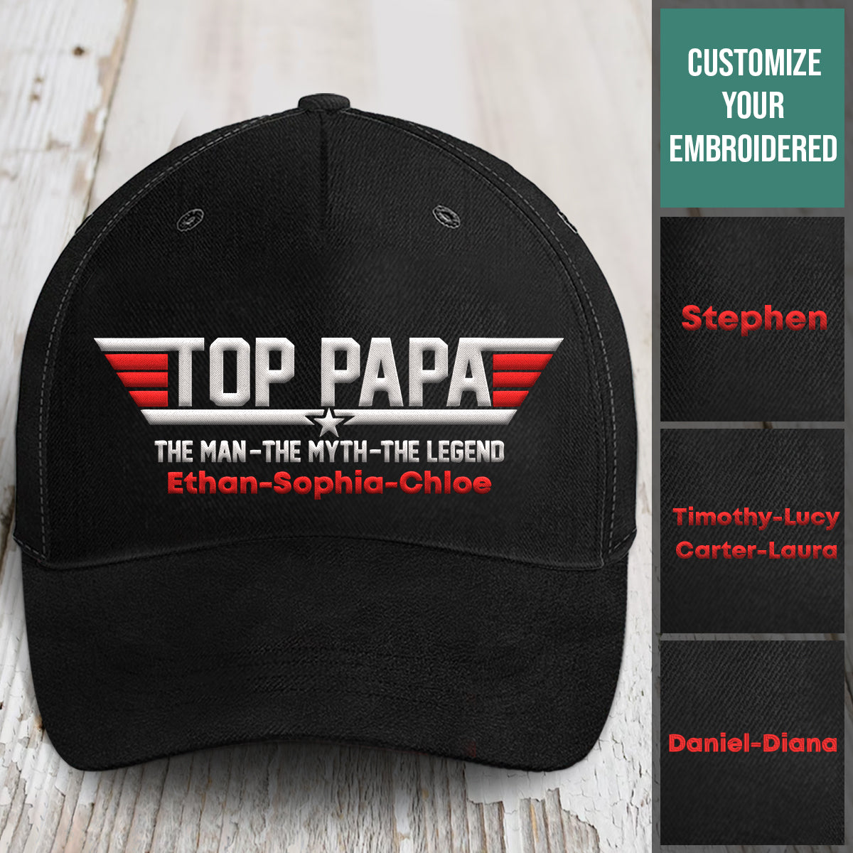 Top DAD - Personalized Embroidered Cap - Gift For Father BannerfbTopDAD-PersonalizedEmbroideredCap-GiftForFather_18d9f931-1415-4ace-8242-77b9a18d70ed.jpg?v=1691811587