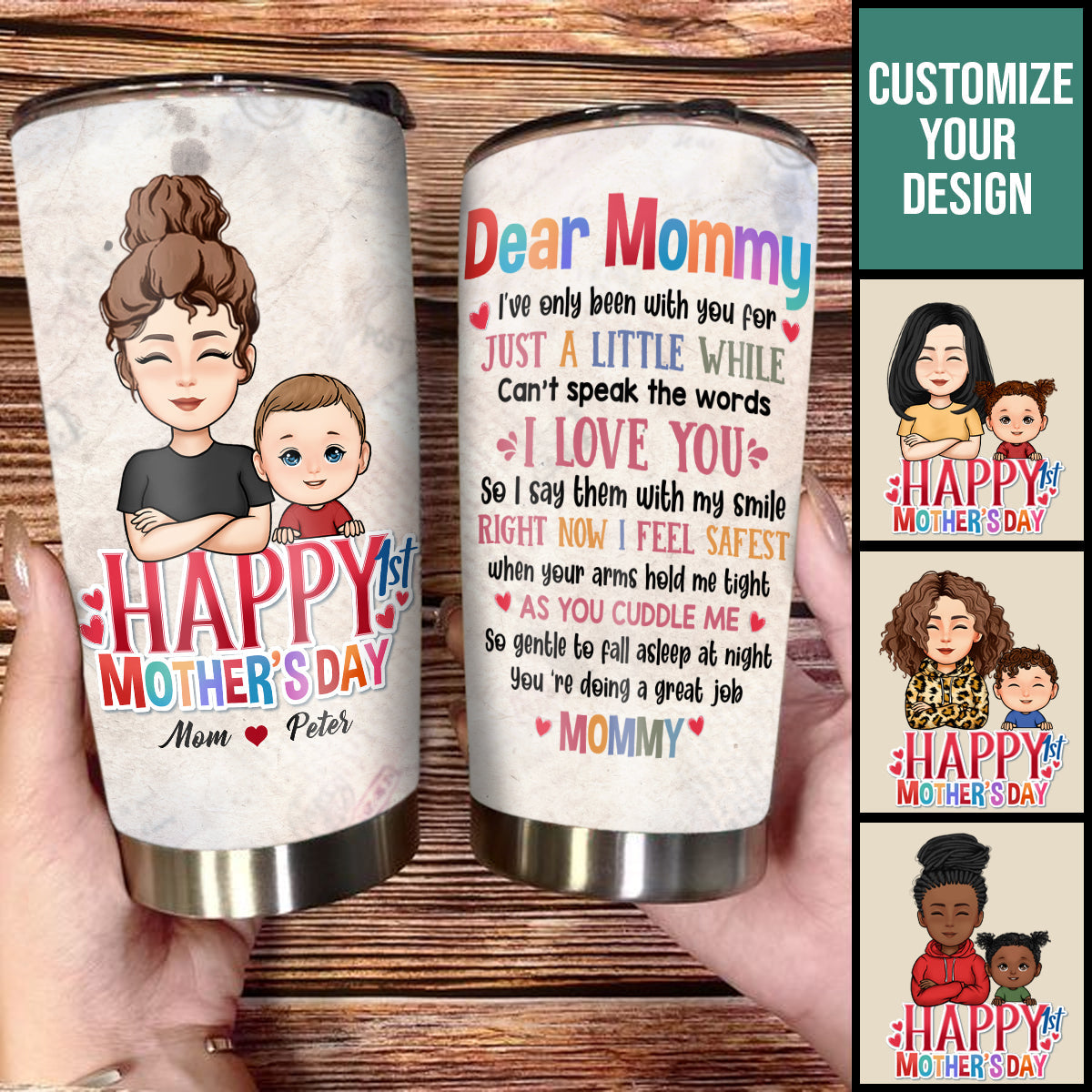 Dear Mommy Happy 1St Mother's Day - Personalized Tumbler - Gift For Soon To Be Mom, Newborn Mom, Mama Bannerfb_0b3964b6-82c9-4797-a753-df14c138bed6.jpg