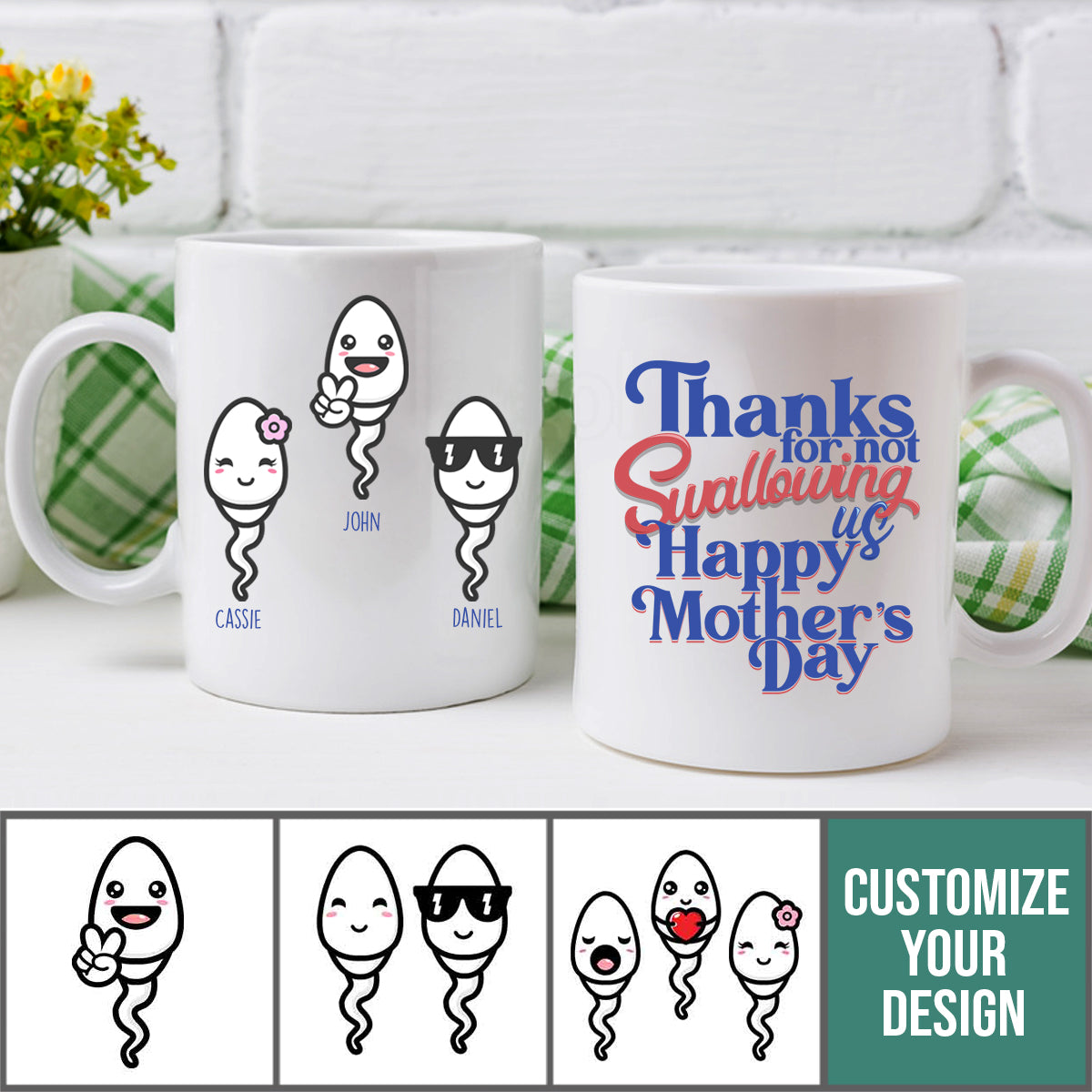 Thanks For Not Swallowing Us - Personalized Mug - Mother's Day, Funny, Birthday Gift For Mom, Mother, Wife Mug - Gift For Mom Bannerfb_c15be040-74dd-4a15-9eb6-c188831278ae.jpg