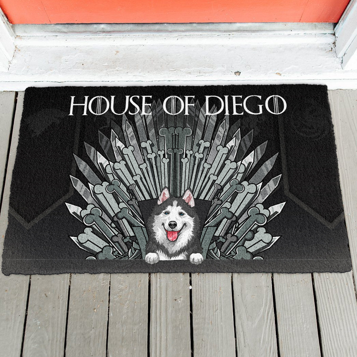 Dog Throne - Personalized Doormat - Funny, Birthday Gift For Dog Lovers Bannerfgg.jpg