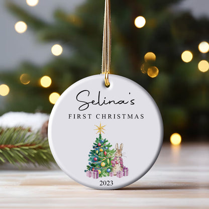 Rabbit's First Christmas Baby Girl - Personalized Ornament - Christmas Gift Bannergg_b61c11b0-279b-4aab-b357-b6e0d3863c4c.jpg
