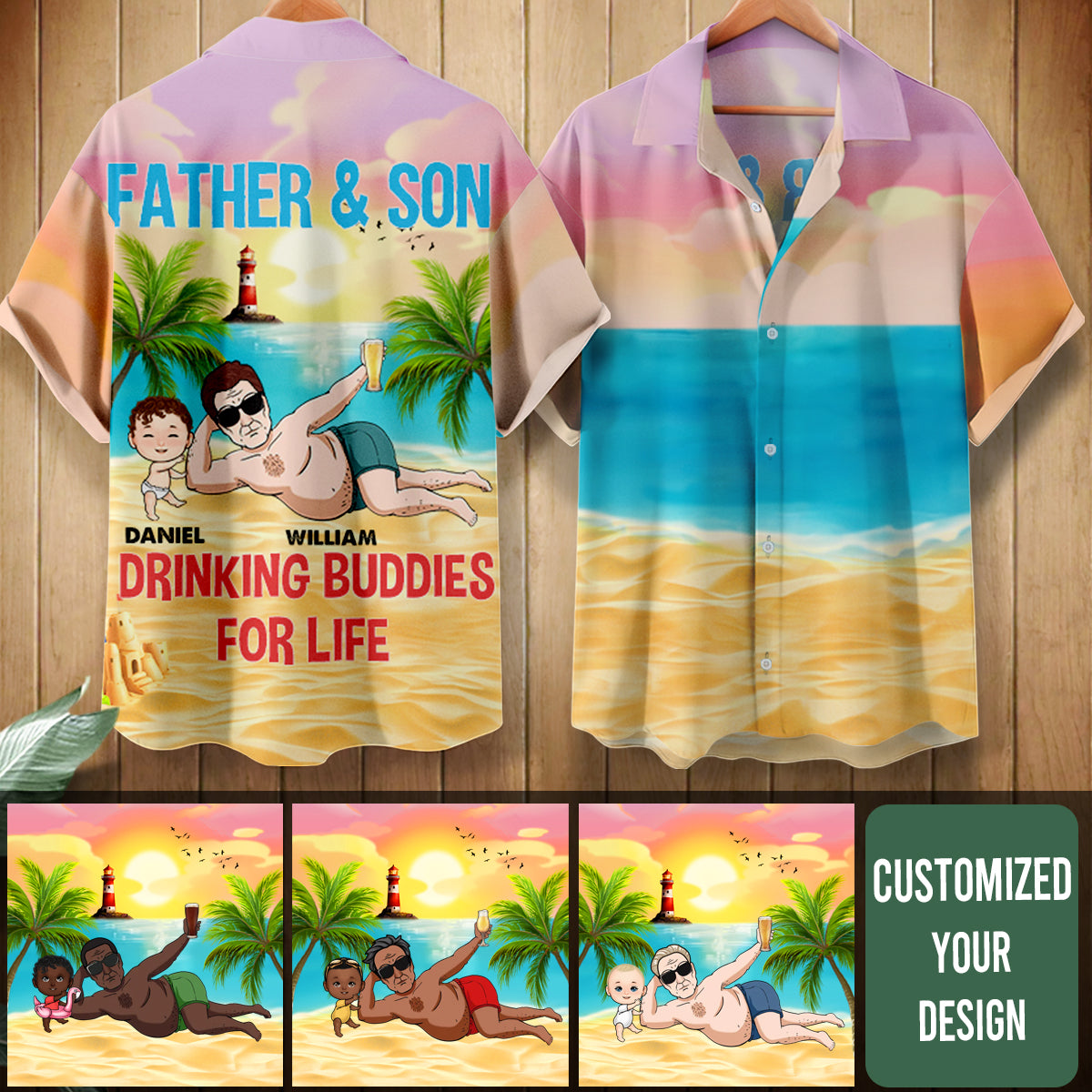Drinking Buddies For Life - Personalized AOP Haiwaiian Shirt - Funny Gift For Father, Daddy, Dad, Father's Day Bannnerfb.jpg