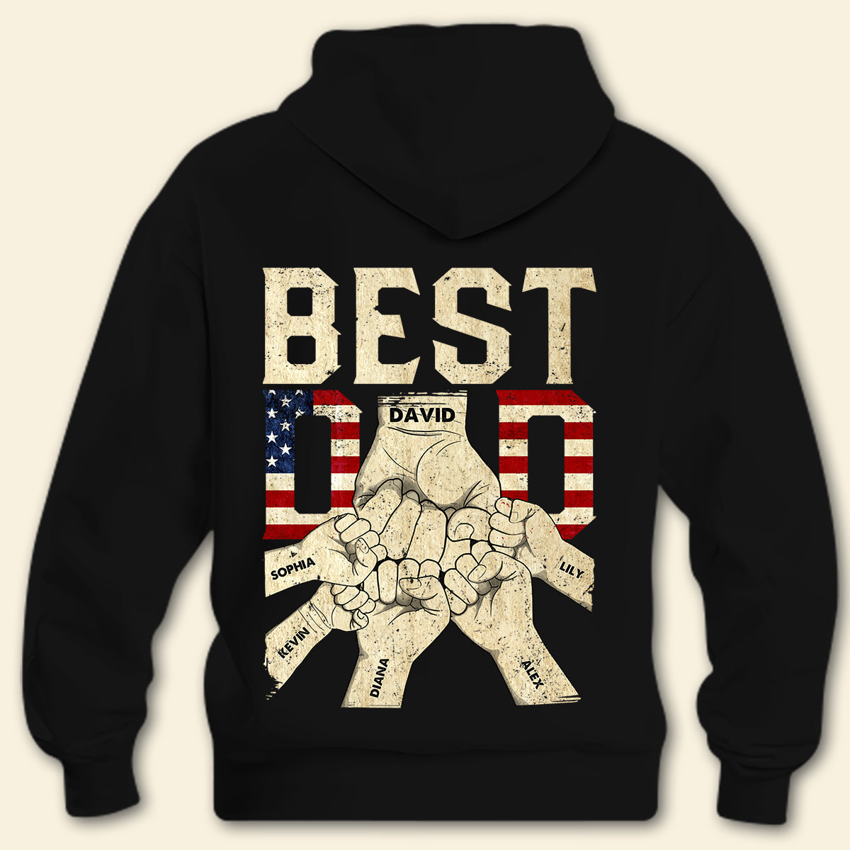 Best Dad - Personalized Back Design Apparel - Gift For Father, Grandpa, Family, Father's Day Gift BestDad-PersonalizedApparel-2.jpg