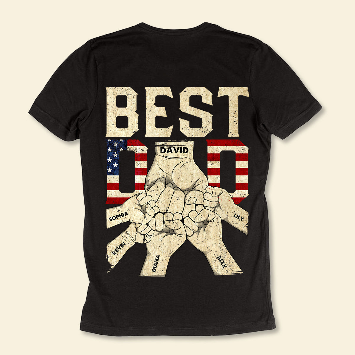 Best Dad - Personalized Back Design Apparel - Gift For Father, Grandpa, Family, Father's Day Gift BestDad-PersonalizedApparel-3.jpg