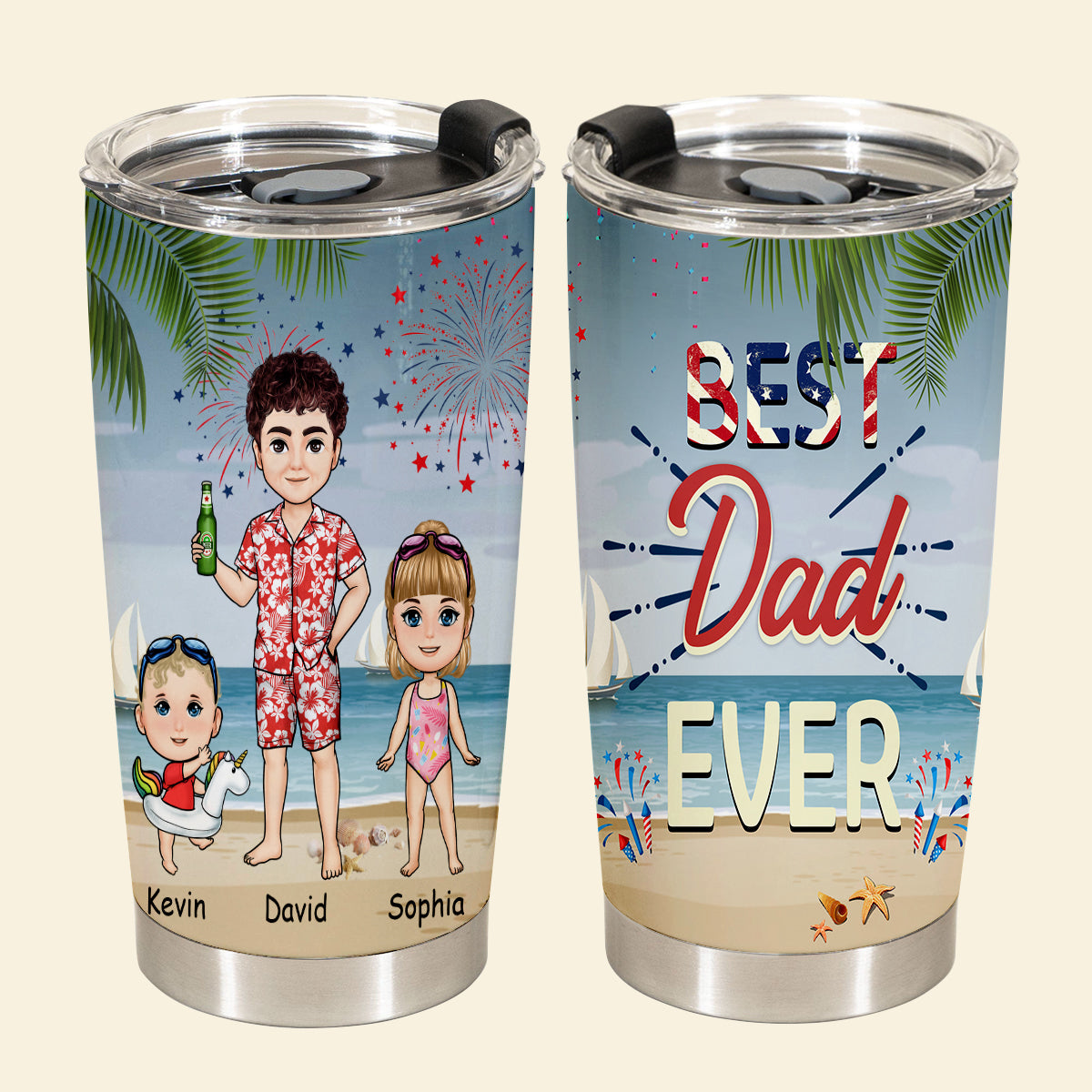 Best Dad Grandpa Ever - Personalized Tumbler - Gift For Father, Grandpa, Family BestDadEver-PersonalizedTumbler-4.jpg