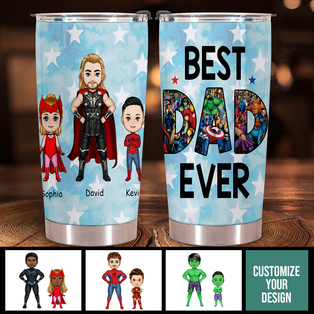 Best Dad Ever Superhero - Personalized Tumbler - Loving Gift For Father, Dad, Father's Day, Birthday Gift BestDadEverSuperhero-1.jpg