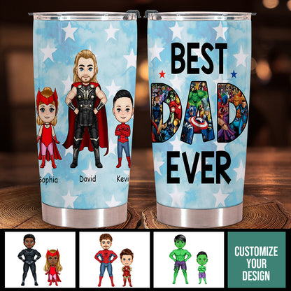 Best Dad Ever Superhero - Personalized Tumbler - Loving Gift For Father, Dad, Father's Day, Birthday Gift BestDadEverSuperhero-1.jpg