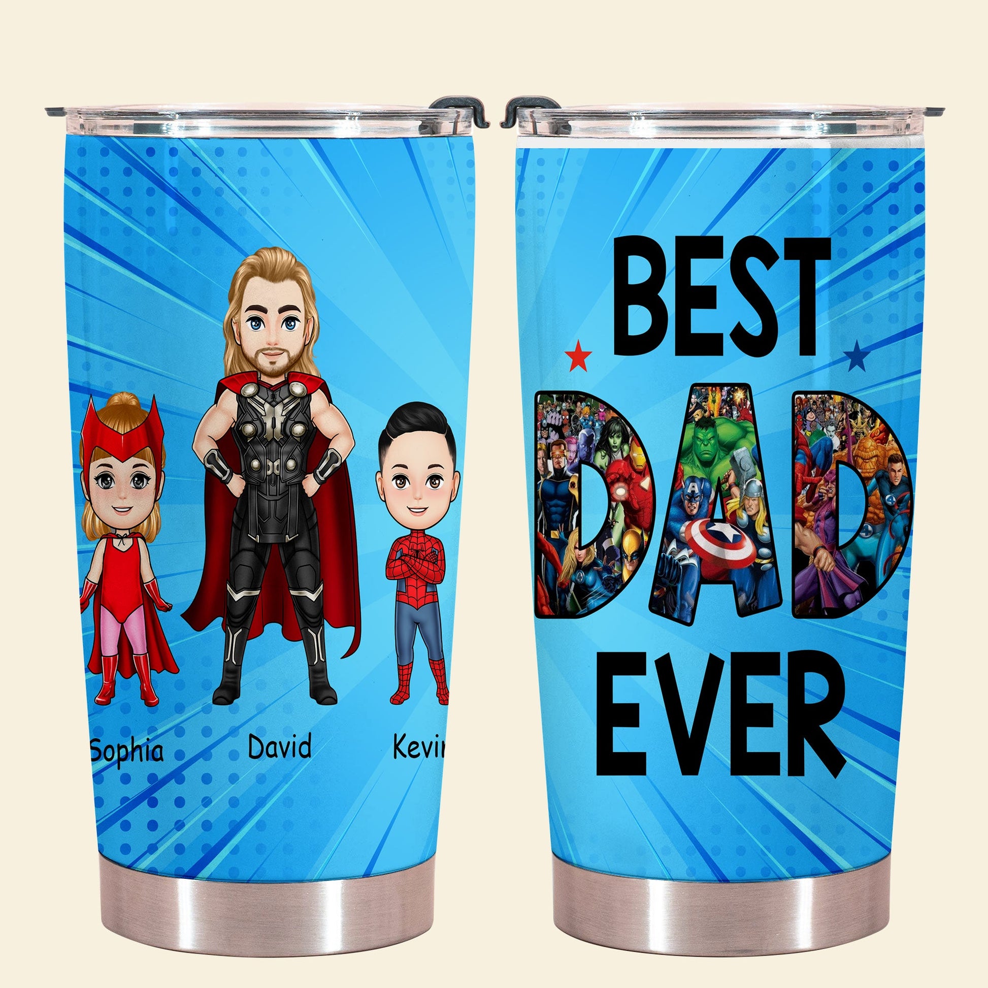 Best Dad Ever Superhero - Personalized Tumbler - Loving Gift For Father, Dad, Father's Day, Birthday Gift BestDadEverSuperhero-2.jpg