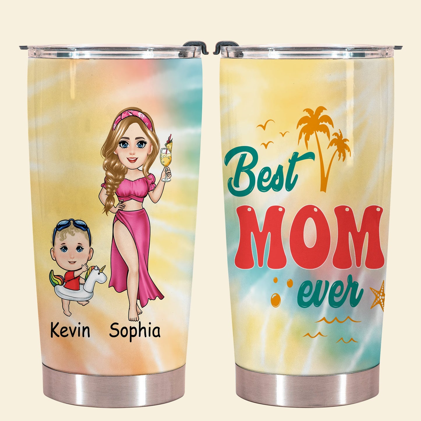 Best Mom Grandma Ever - Personalized Tumbler - Gift For Mom, Grandma, Mother's Day, Loving, Birthday Gift BestMomGrandmaEverTumbler-2.jpg