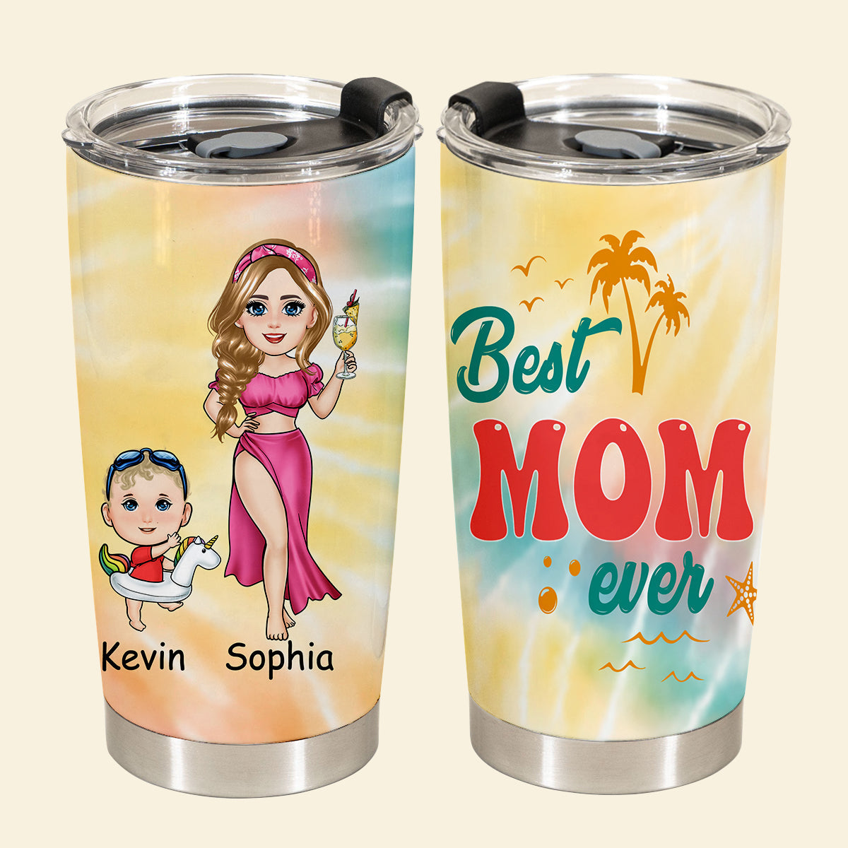 Best Mom Grandma Ever - Personalized Tumbler - Gift For Mom, Grandma, Mother's Day, Loving, Birthday Gift BestMomGrandmaEverTumbler-4.jpg