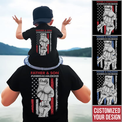 Father Daughter Father Son Unbreakable Bond - Personalized Shirt - Birthday Father's Day Gift For Dad, Husband Bn-fb-64548d960b0f1b0008faa8c3-FIX.jpg