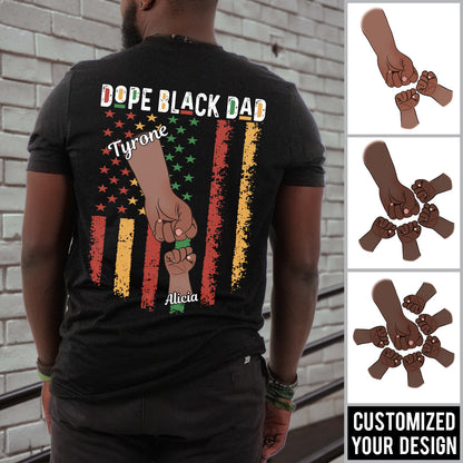 Dope Black Dad Fist Bump - Personalized Back Design Apparel - Gift For Father, Dad, Father's Day, Birthday Gift Bn-fb-647812c1f44af00008f354da.jpg