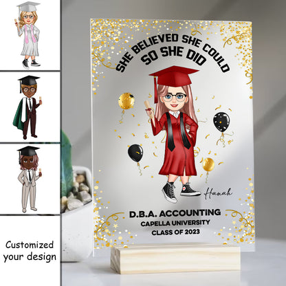She Believe She Could So She Did - Personalized Acrylic Plaque - Gift For Family, Friends, Graduation Appreciation Gift Bn-fb-648000771b33e60008375114.jpg