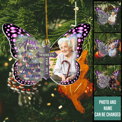 Your Wings Were Ready But My Heart Was Not Butterfly - Personalized Acrylic Ornament - Memorial, Christmas Gift Bn-fb-64f6937b11ee400008f78c6c.jpg