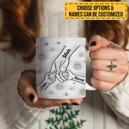 Mom And Kids Hold Hand - Personalized 3D Inflated Effect Printed Mug - Gift For Mother Bn1-66261f7844d0bf00082307a6.jpg