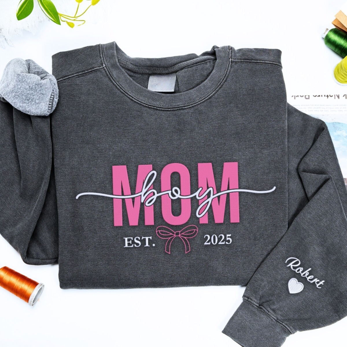 Boy Mom Sweatshirt or Hoodie with Embroidered Names on Sleeve, Custom Gift for Boy Mom Boy-Mom-Sweatshirt-Grey_5000x_ded14f32-94d8-4c90-801e-31e503974196.jpg