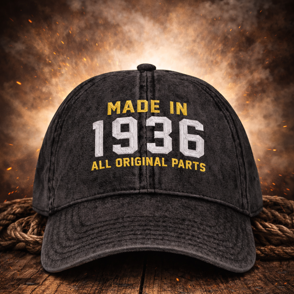 90th Birthday gift Vintage Embroidered Hat for 90th Birthday Born In 1935 Cotton Twill Cap ChatGPT_Image_Mar_11_2026_10_46_04_AM.png
