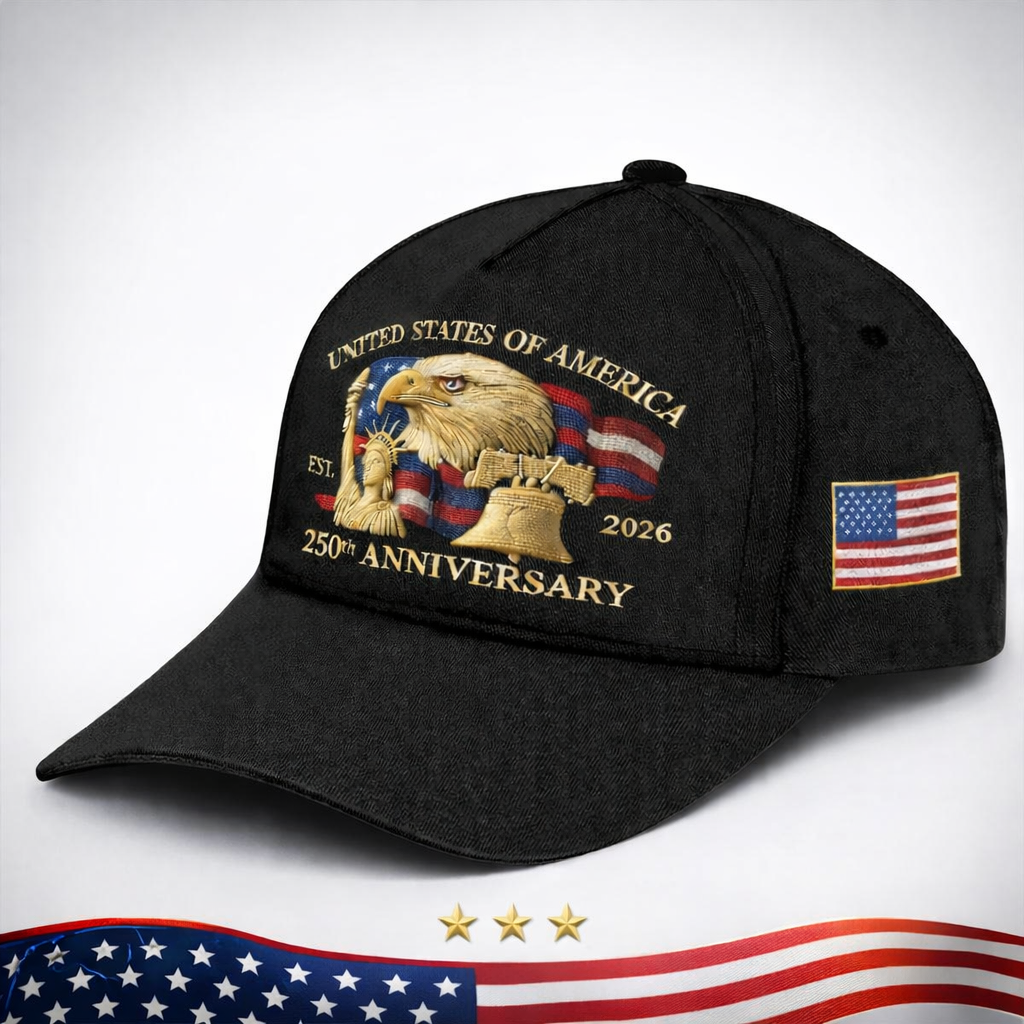 Embroidered Hat United States 250th Anniversary Hat 1776 2026, Print Baseball Cap with Bald Eagle, Liberty Bell & Statue of Liberty ChatGPT_Image_Mar_11_2026_11_01_51_AM.png