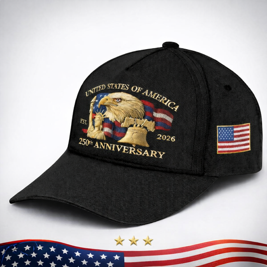Embroidered Hat United States 250th Anniversary Hat 1776 2026, Print Baseball Cap with Bald Eagle, Liberty Bell & Statue of Liberty ChatGPT_Image_Mar_11_2026_11_01_51_AM.png