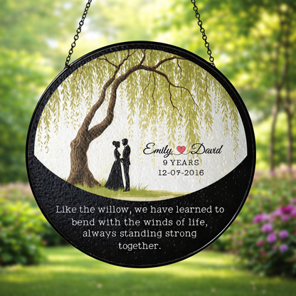 9th Anniversary Willow Tree Gift, 9 Year Anniversary Willow Glass Suncatcher, Willow Tree 9 Year,Anniversary Gifts,Anniversary,Couples Gifts ChatGPT_Image_Mar_12_2026_03_51_56_PM.png