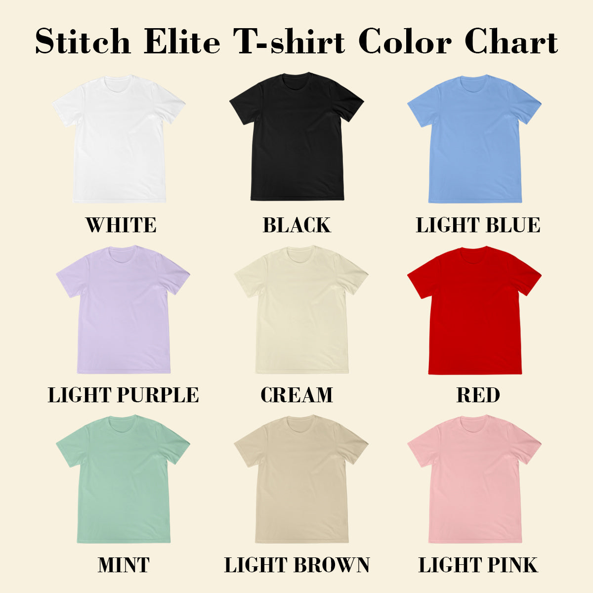 Embroidery Spotify Wedding - Custom Photo Embroidered T-shirt - Gift For Couple, Anniversary ColorChart2_7490d29e-ebe1-4e32-81d3-1484a0a9cab4.jpg?v=1742187582
