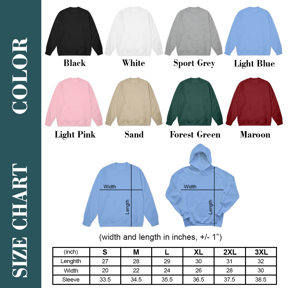 Alaska Embroidered Crewneck Sweatshirt (Moose)