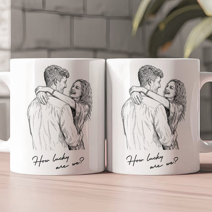 Custom Couple Photo Portrait How Lucky Are We Gift For Him, Her Custom-Couple-Photo-Portrait-How-Lucky-Are-We-Gift-For-Him-Her-Personalized-Photo-Mug_3_12aeb8d9-b95e-4585-a950-02e066f8a324.jpg