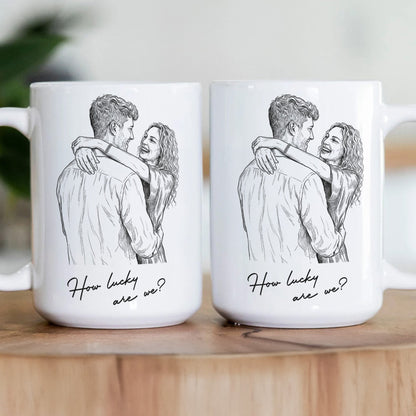Custom Couple Photo Portrait How Lucky Are We Gift For Him, Her Custom-Couple-Photo-Portrait-How-Lucky-Are-We-Gift-For-Him-Her-Personalized-Photo-Mug_4_6f7b6350-65d3-48c9-bfd9-42c2d7382a21.jpg