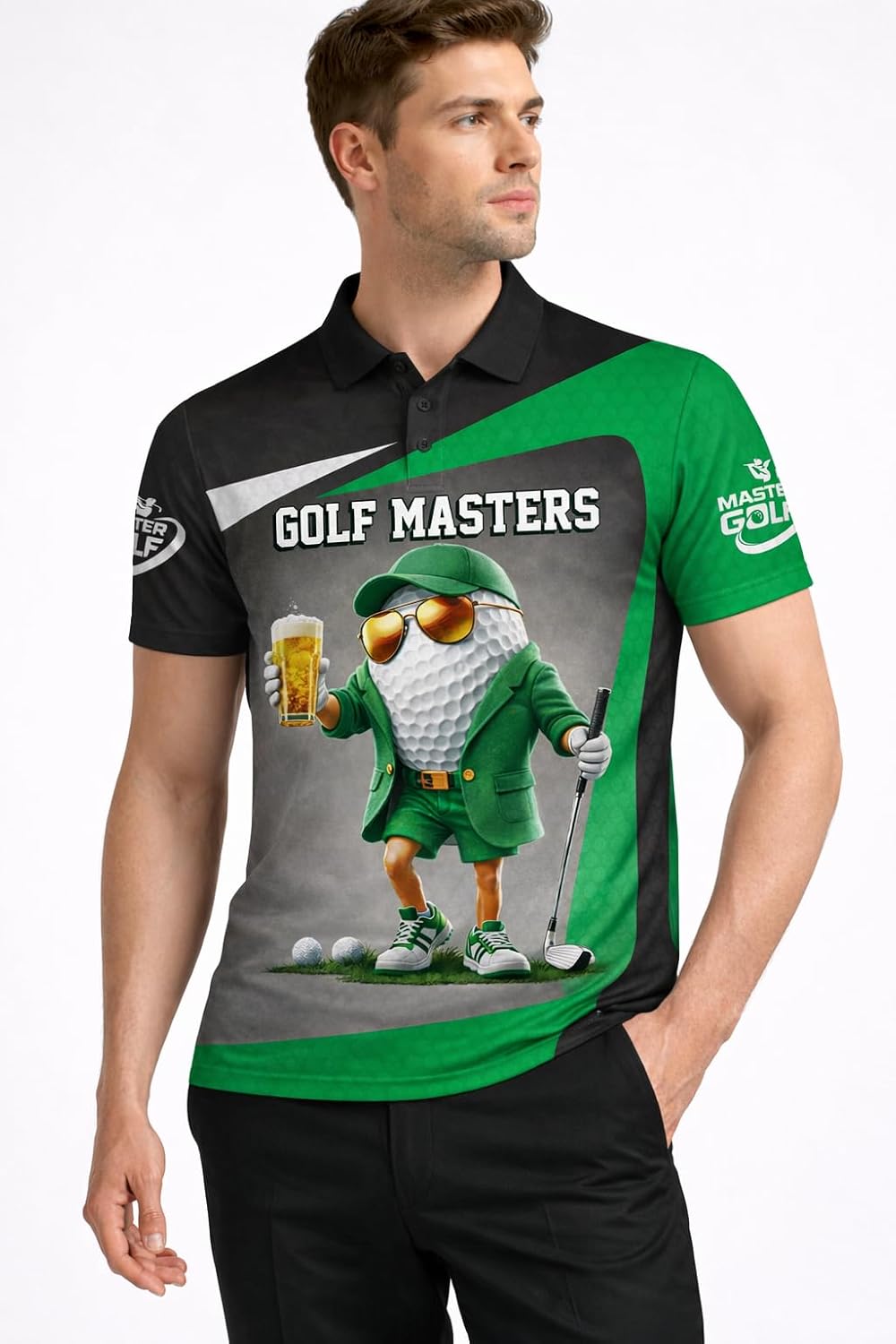 PDN26021013 CustomGolfMastersPoloShirtforMen_Women_PersonalizedName_FunnyGolfBallCharacterGraphic_BreathablePerformanceFabricBlack5.jpg