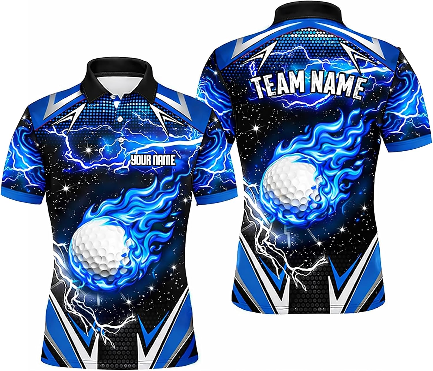 GIA26031004 CustomNameGolfPoloShirtBlueFlameGolfBallLightningPerformancePoloforMen1.jpg