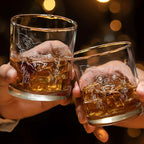 Custom Photo Pencil Drawing Dog Cat Portrait - Personalized Engraved Whiskey Glass