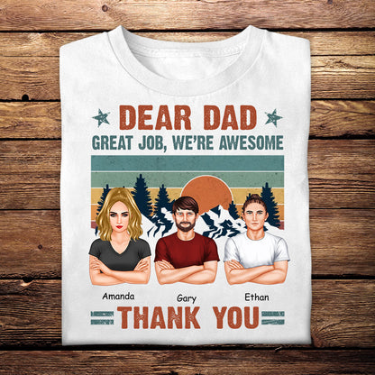 Dear Dad Great Job Retro Vintage - Personalized Apparel - Gift For Father, Dad, Daddy, Father's Day DE2B12_1.jpg