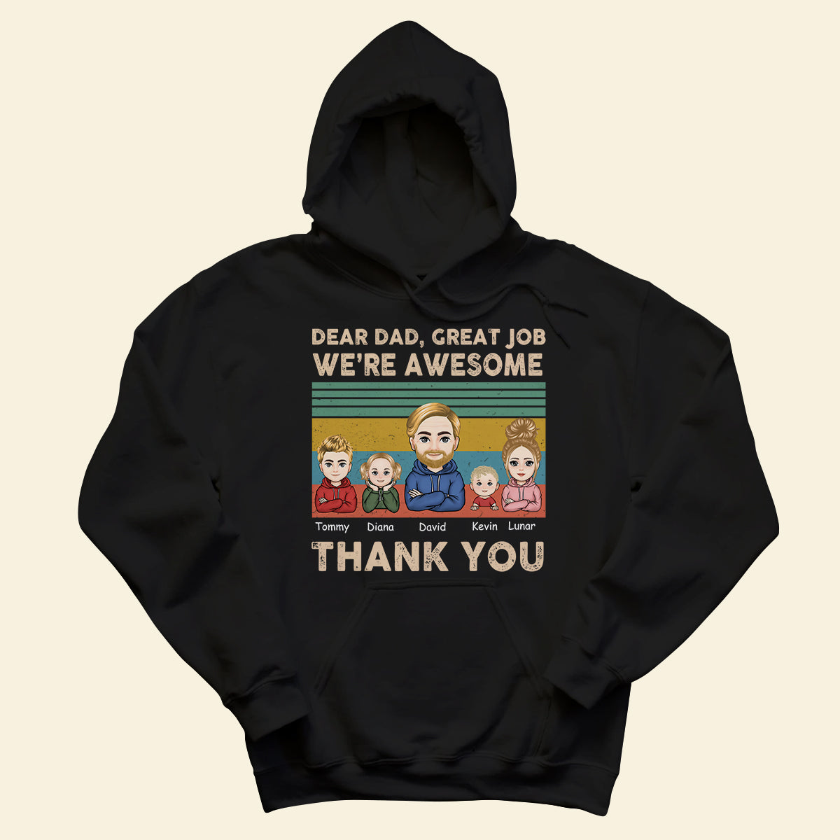 Dear Dad Great Job We're Awesome Thank You - Personalized Apprael - Gift For Father DEARDA_2.jpg