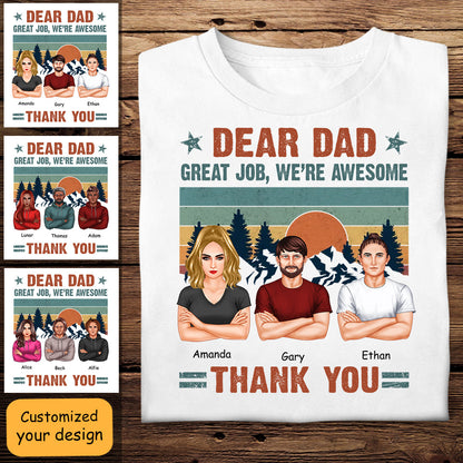 Dear Dad Great Job Retro Vintage - Personalized Apparel - Gift For Father, Dad, Daddy, Father's Day DEARDA_2_26f46c1e-f165-4ee1-a0e7-38dc4fc6df8e.jpg