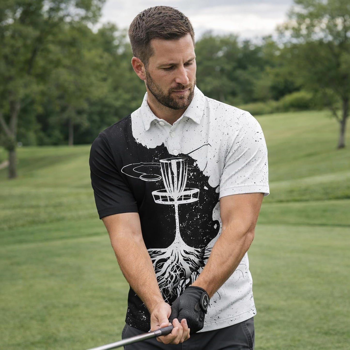 GIA26031103 DiscGolfPoloShirtCustomNameDiscGolfBasketRootsPerformanceGolfPoloShirtBlack2.jpg