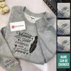Embroidered In Memory Of, Feather With Birds Custom Embroidery Memorial Shirt With Name EmbroideredInMemoryOf_FeatherWithBirds-7.jpg?v=1743397428