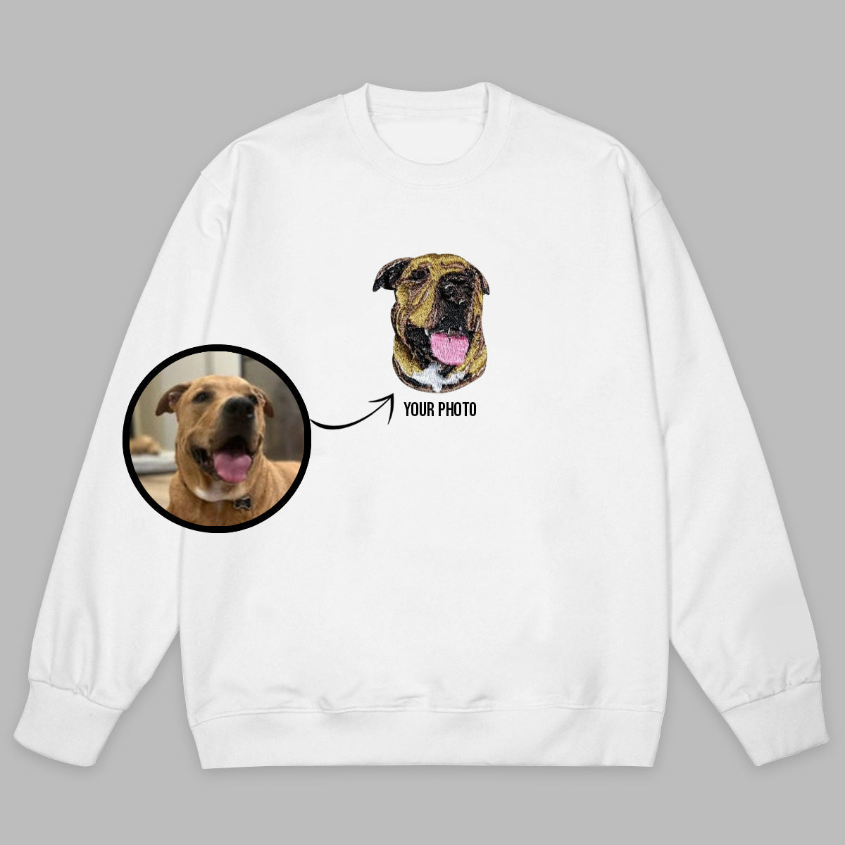 Embroidered Sweatshirt Dog, Custom embroidered portrait Pet From photo Sweatshirt Embroidered_Sweatshirt_Dog_Custom_embroidered_portrait_Pet_From_photo_Sweatshirt.jpg