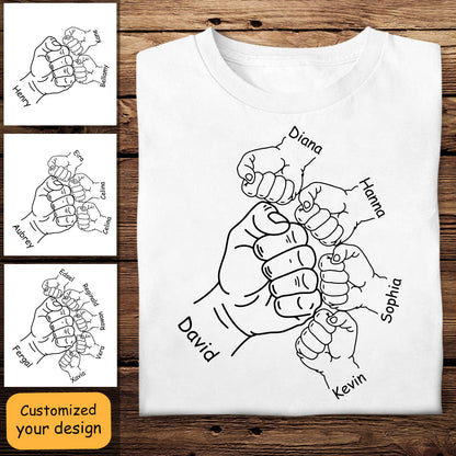 Father & Kids Fist Bump - Personalized Apparel - Gift For Father, Daddy, Dad, Father's Day Father_KidsFistBump-1_97d1393b-b86e-4045-9d4a-dbde4bc950bd.jpg