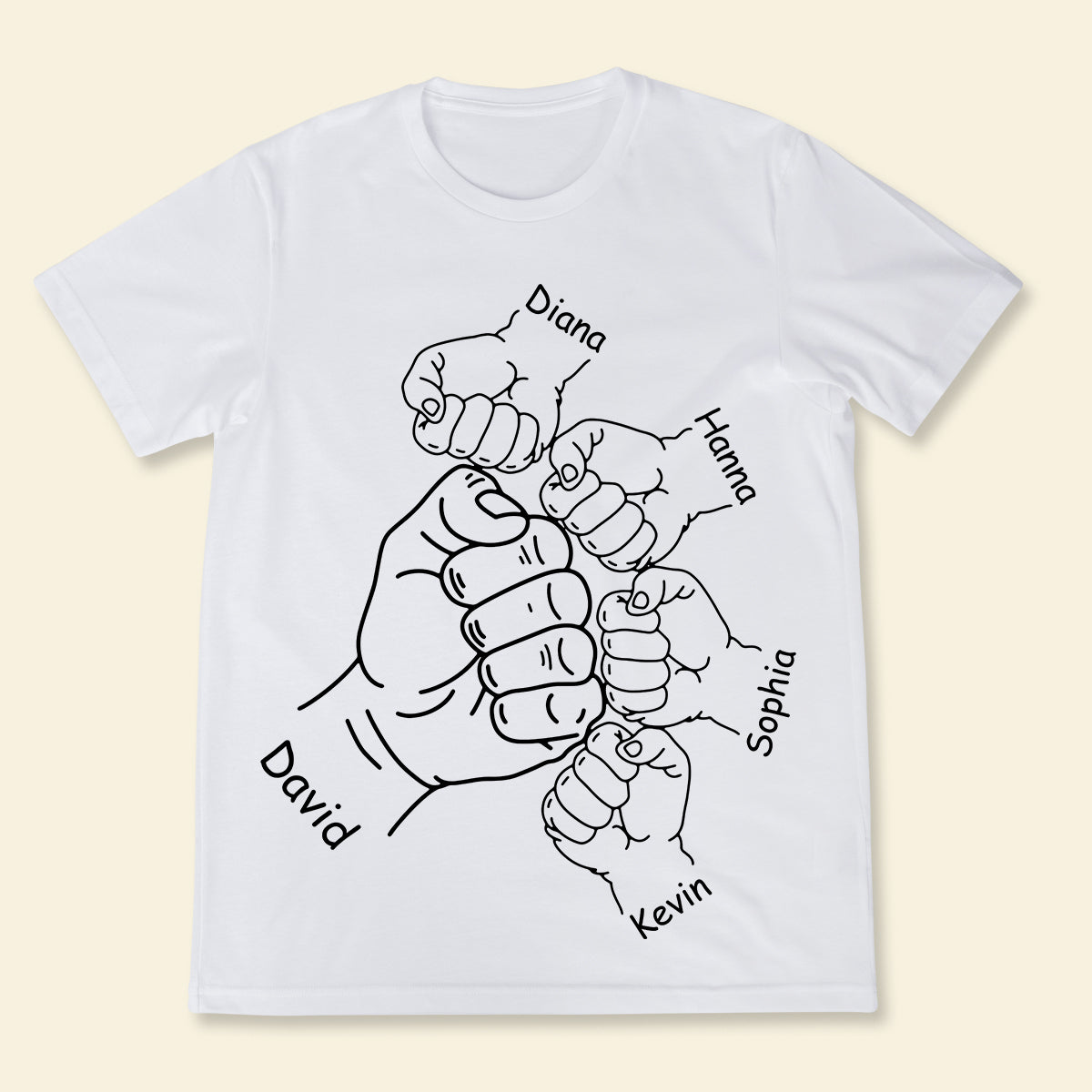 Father & Kids Fist Bump - Personalized Apparel - Gift For Father, Daddy, Dad, Father's Day Father_KidsFistBump-2_7baeb9c2-b9bc-4abc-8b8e-73c9e31f6e64.jpg