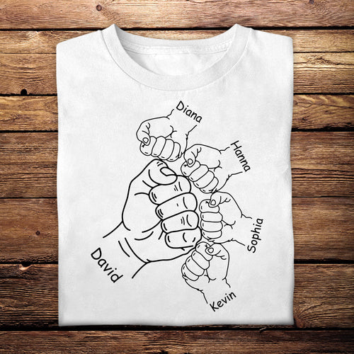 Father & Kids Fist Bump - Personalized Apparel - Gift For Father, Daddy, Dad, Father's Day Father_KidsFistBump-6_9cf78c21-dcb8-49b9-865b-2ce8797ba2b7.jpg